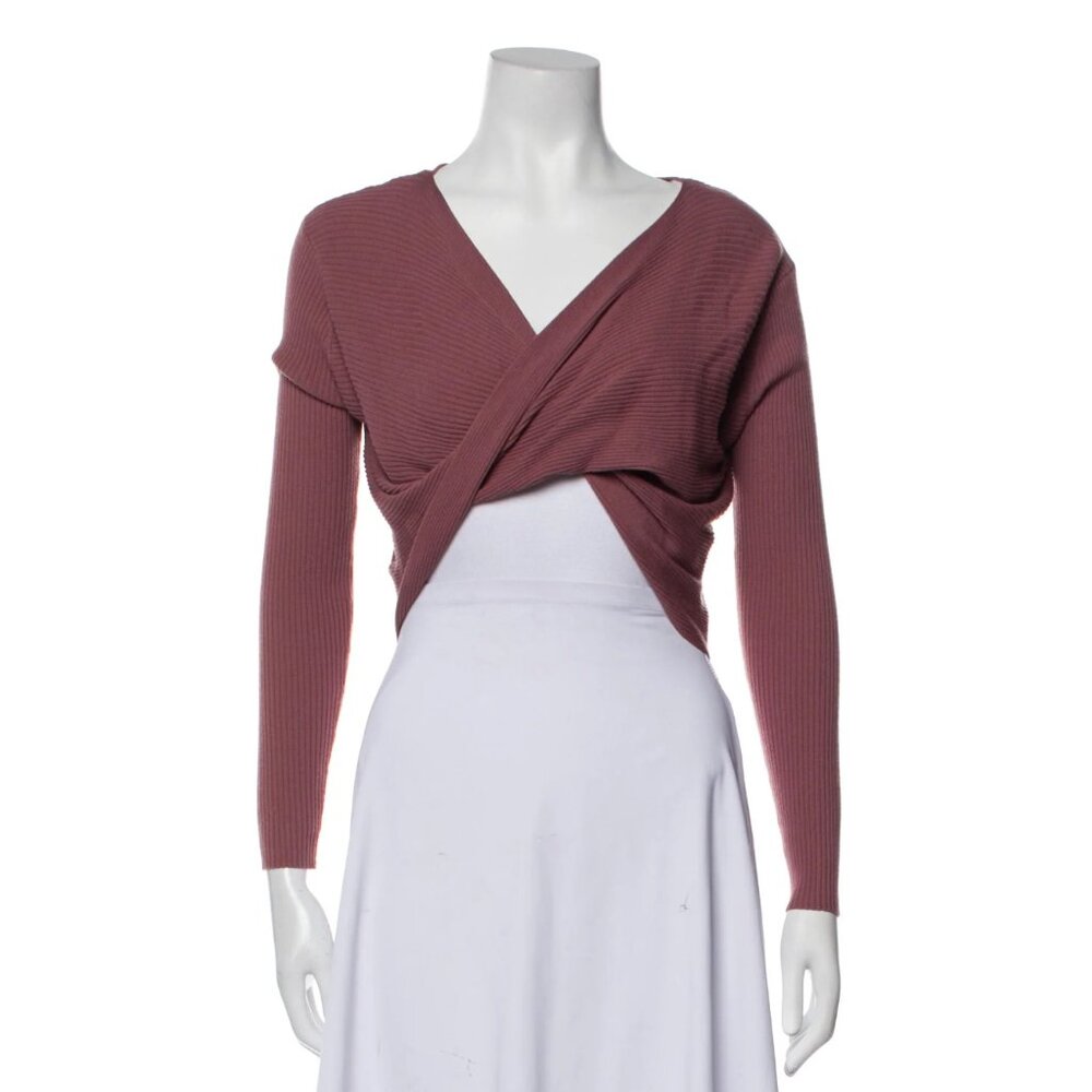 LIVE THE PROCESS V-Neck Long Sleeve Crop Top